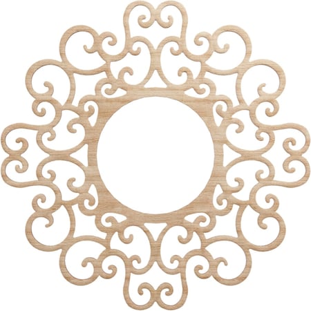 Ekena Millwork Reims Wood Fretwork Pierced Ceiling Medallion, Alder, 24"OD x 9 1/8"ID x 1/4"T CMWP24X24X0250REAL
